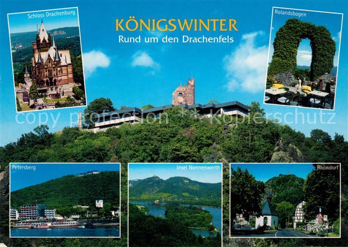 Koenigswinter Schloss Drachenburg Petersberg Rhoendorf Insel Nonnenwerth