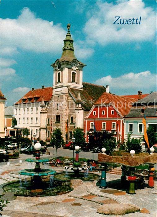Zwettl-Niederoesterreich Hundertwasser Brunnen Rathaus