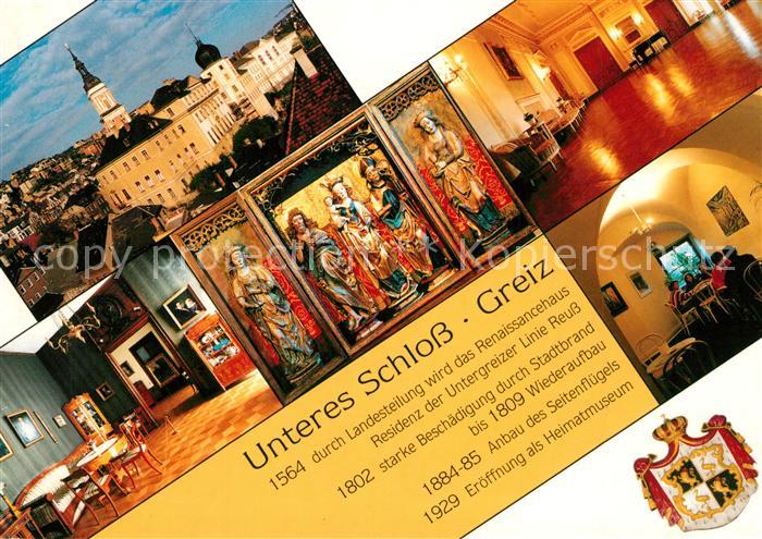 Greiz Thueringen Unteres Schloss Kirche Gymnasium Biedermeierzimmer Weisser Saal