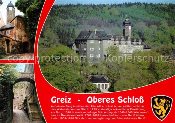 Greiz Thueringen Oberes Schloss Chronik