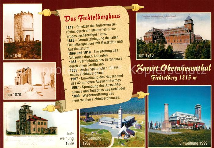 Oberwiesenthal Erzgebirge Fichtelberghaus von 1847 bis 1999