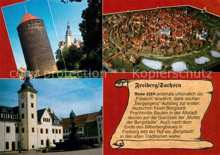 Freiberg Sachsen Donatsturm Petrikirche Modell Innenstadt Obermarkt Rathaus Chro