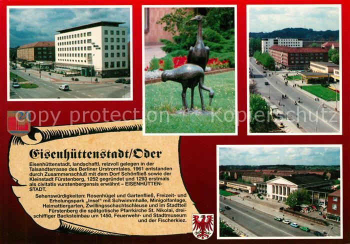 Eisenhuettenstadt Denkmal City Hotel Friedrich Wolf Theater Chronik