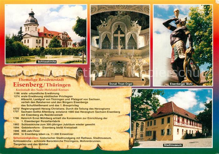 Eisenberg Thueringen Schlosskirche Donat Trost Orgel Eisenberger Mohr Stadtmuseu