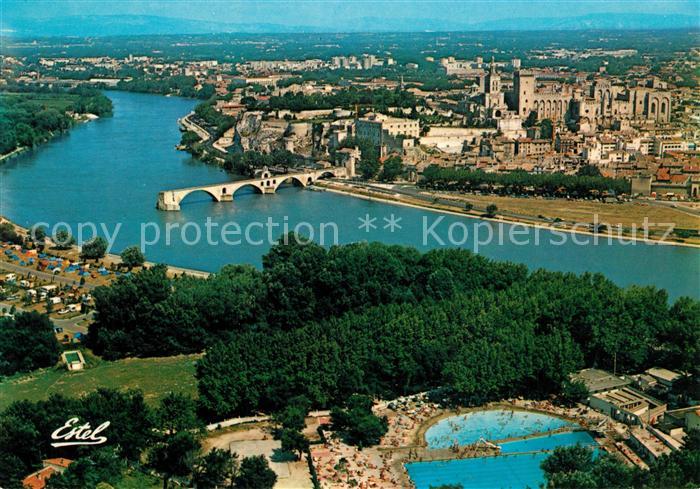 Avignon Vaucluse Fliegeraufnahme Notre Dame Bruecke Saint Benezet