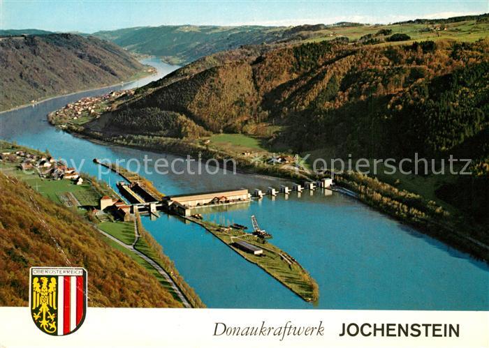 Engelhartszell Donau Oberoesterreich Fliegeraufnahme Donaukraftwerk Jochenstein