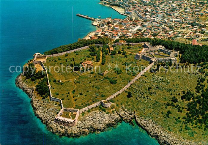 Pylos Fliegeraufnahme Stadt Burg