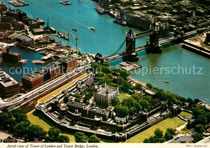 London Fliegeraufnahme London Tower Tower Bridge