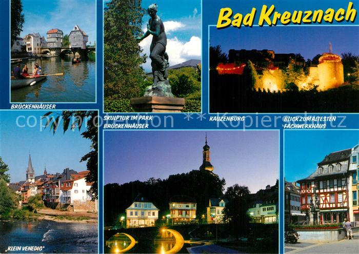 Bad Kreuznach Brueckenhaeuser Skulptur Park Kauzenburg Fachwerkhaus Klein Venedi