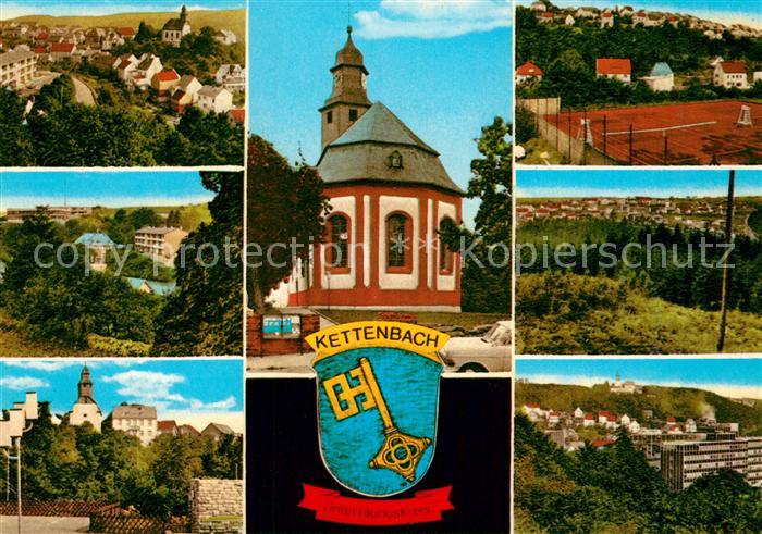 Kettenbach Taunus Kirche Fliegeraufnahme Panoramen Wappen