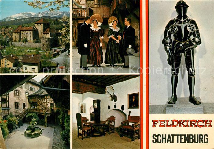 Feldkirch Vorarlberg Schattenburg Volkstrachten Ritterruestung