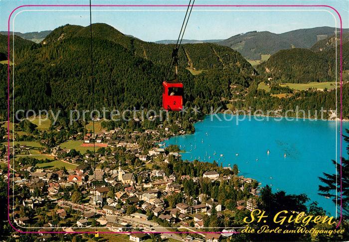 St Gilgen Salzkammergut Fliegeraufnahme Gondelbahn Zwoelferhorn