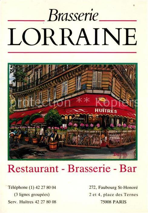 Paris Restaurant Brasserie Bar Lorraine