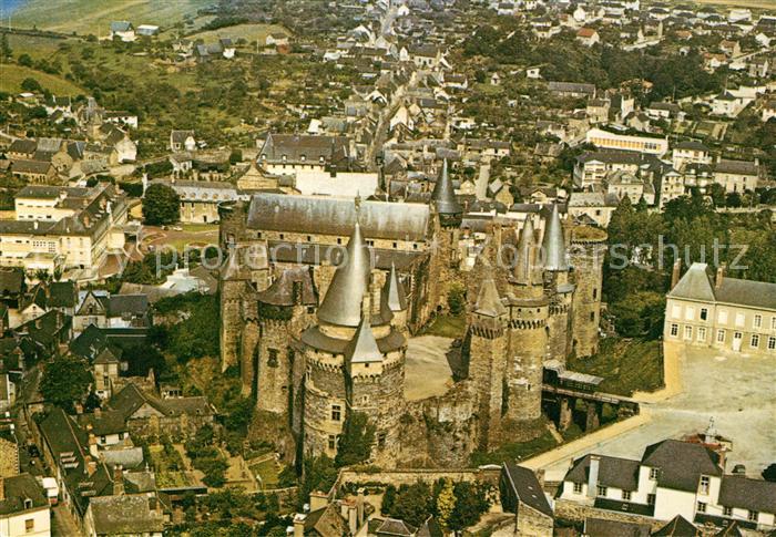 Vitre d Ille-et-Vilaine Fliegeraufnahme Museumsschloss