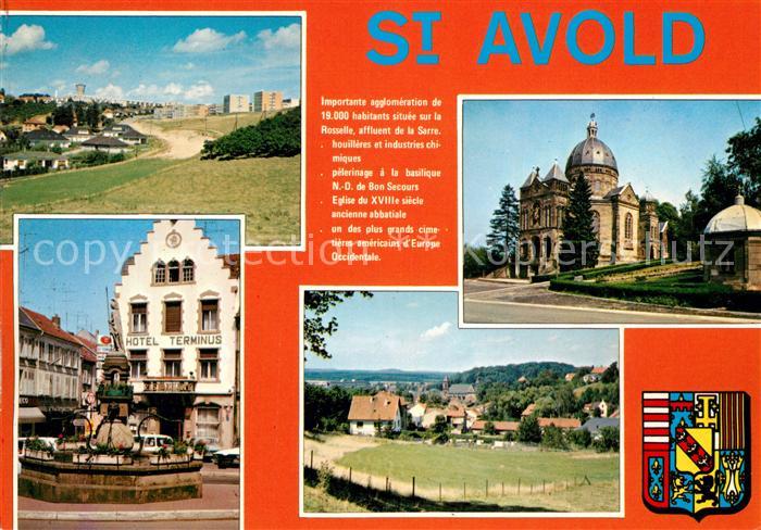 Saint-Avold Hotel Terminus Kirche Wappen