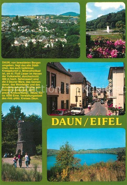 Daun Eifel Panorama Tronke Turm Zentrum Kurpark Weinfelder Maar