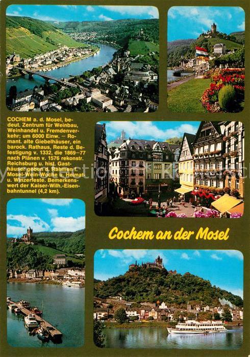 Cochem Mosel Fliegeraufnahme Marktplatz Burg Park Chronik