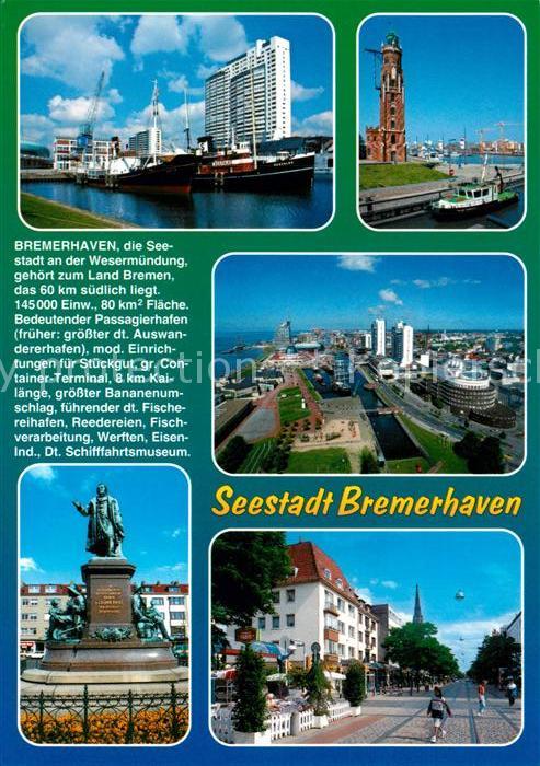 Bremerhaven Fliegeraufnahme Hafen Denkmal Stadtansicht Chronik