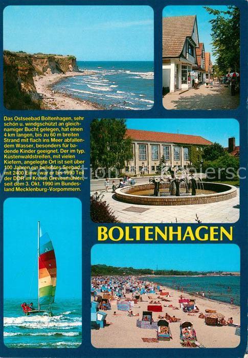 Boltenhagen Ostseebad Strand Brunnen Segelboot Chronik