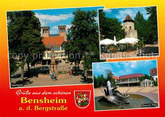 Bensheim Bergstrasse Marktplatz Rinnentorturm Beauner Platz