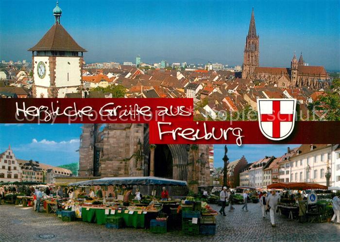 Freiburg Breisgau Muenster Marktplatz