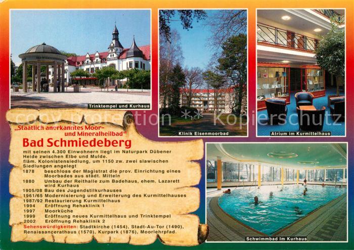 Bad Schmiedeberg Trinktempel Kurhaus Klinik Eisenmoorbad Atrium Kurmittelhaus Ch