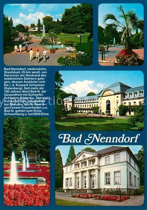 Bad Nenndorf Kurpark Wasserfontaenen Kurhaus Kurmittelhaus Chronik