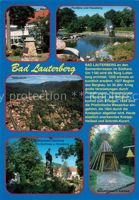 Bad Lauterberg Kneipp Denkmal Fontaene Hausberg Wissmann Denkmal Kurhaus