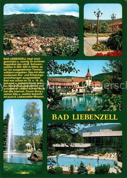 Bad Liebenzell Panorama Schwimmbad Wasserfontaene Chronik