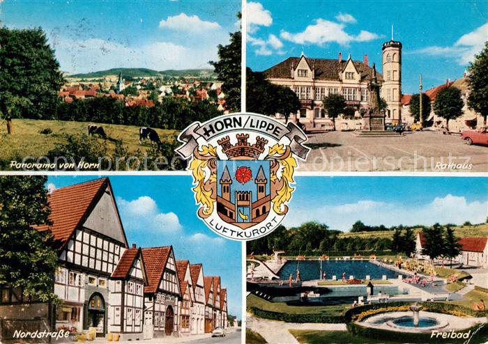 Horn Lippe Panorama Rathaus Nordstrasse Freibad