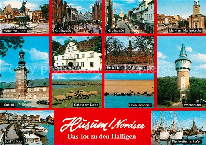Husum Butjadingen Markt Tine Grossstrasse Marienkirche Schloss Wasserturm Schiff