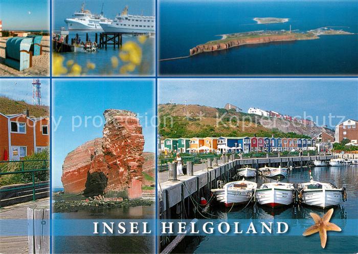 Helgoland Fliegeraufnahme Strand Felsen Hafen