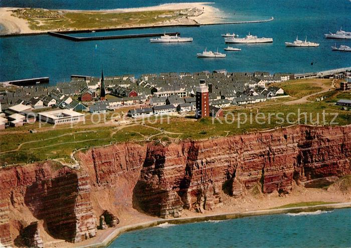 Helgoland Fliegeraufnahme Leuchtturm Steilwandkueste
