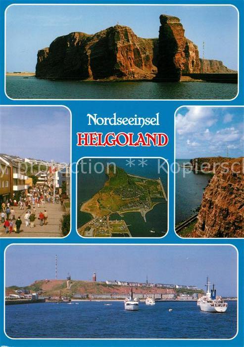 Helgoland Nordspitze Lange Anna Fliegeraufnahme Westkueste Reede