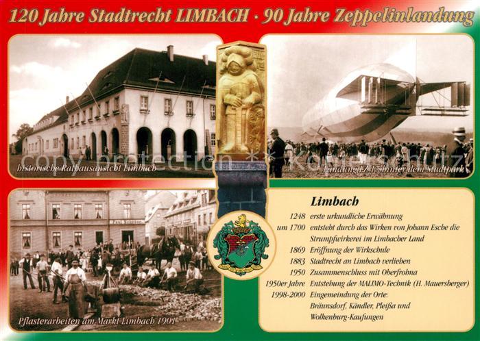 Limbach Oberfrohna Rathaus Landung LZ 17 Stadtpark Pflasterarbeiten Markt Chroni