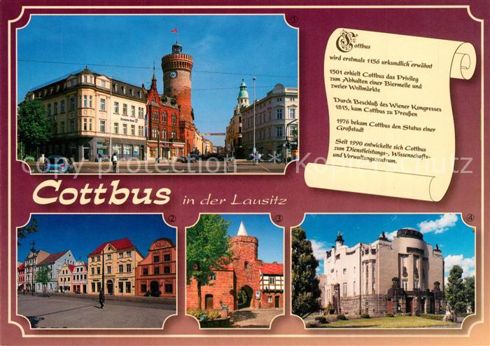 Cottbus Spremberger Turm Altmarkt Lindenpforte Staatstheater Chronik