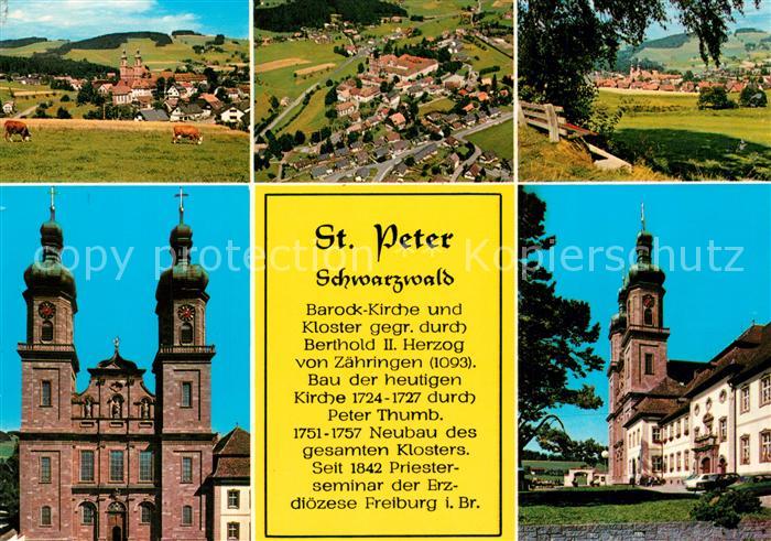 St Peter Schwarzwald Fliegeraufnahme Barockkirche Kloster