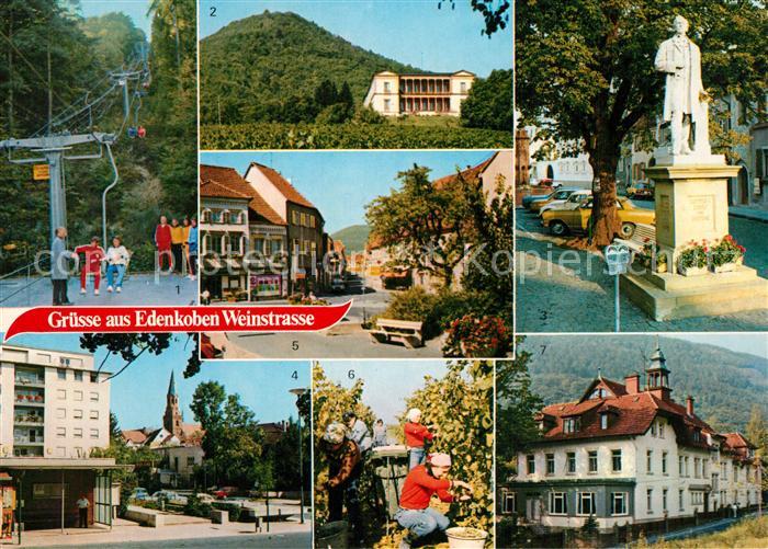 Edenkoben Sesselbahn Villa Ludwigshoehe Denkmal Ludwig I Schafplatz Weinlese