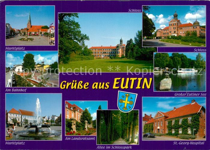 Eutin Marktplatz Schloss Grosser Eutiner See Bahnhof Marktplatz Landratsamt