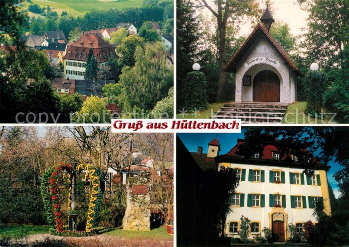 Huettenbach Dorfbrunnen Hubertuskapelle Schloss