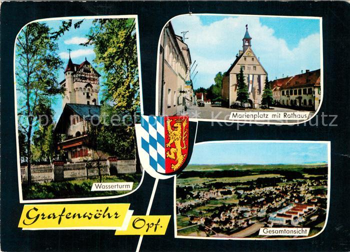 Grafenwoehr Marienplatz Rathaus Wasserturm