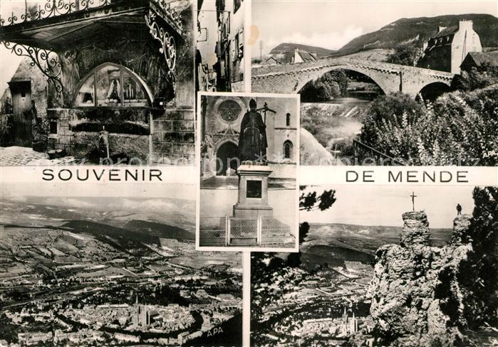 Mende Rocher St-Privat Pont Notre-Dame Papa Urbain V