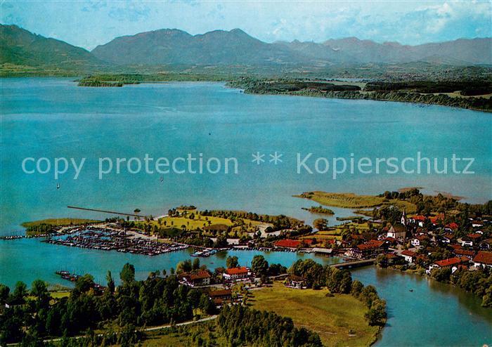 Seebruck Chiemsee Fliegeraufnahme
