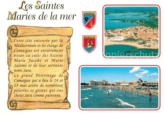 Les Saintes-Maries-de-la-Mer Fliegeraufnahme Strand