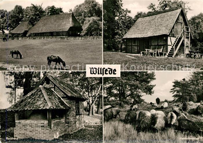 Wilsede Lueneburger Heide Altes Bauerhaus Treppenspeicher Backhaus