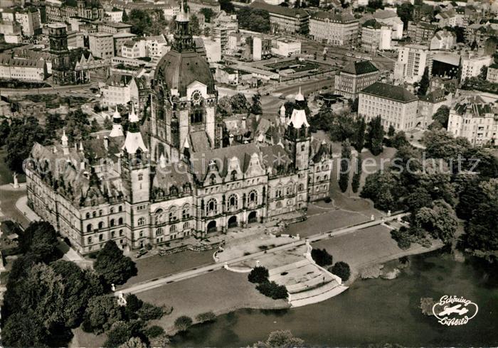Hannover Neues Rathaus Fliegeraufnahme