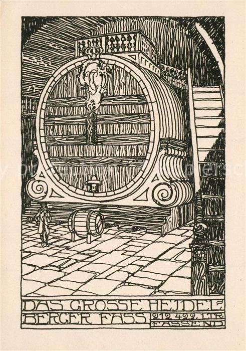 Heidelberg Neckar Grosse Heidelberger Fass