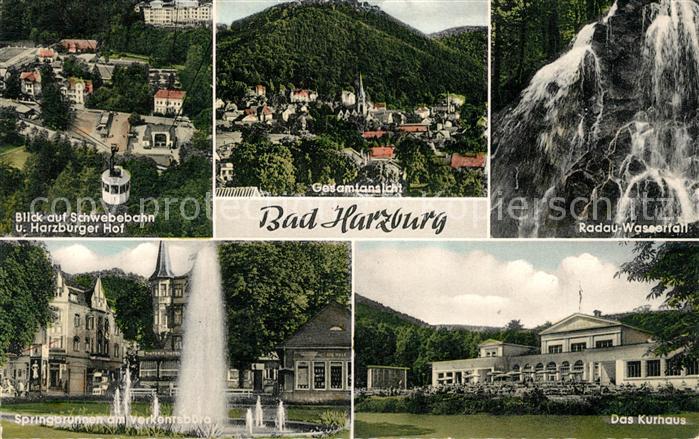 Bad Harzburg Schwebebahn Harzburger Hof Radau Wasserfall Springbrunnen