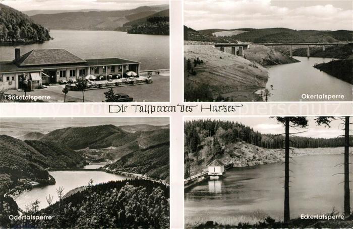 Harz Region Talsperren Sosetal Okertal Eckertal Odertal