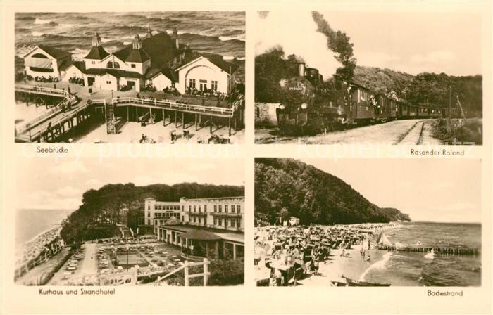 Sellin Ruegen Seebruecke Rasender Roland Kurhaus Strandhotel Badestrand
